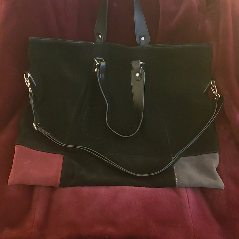 Sondra Roberts large suede tote